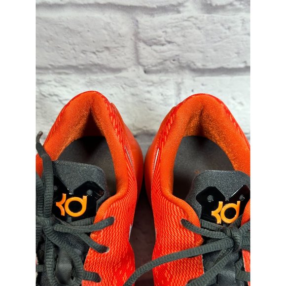 Nike Zoom KD Orange Silver Basketball Shoes US 7Y 768867-808 - Picture 9 of 12